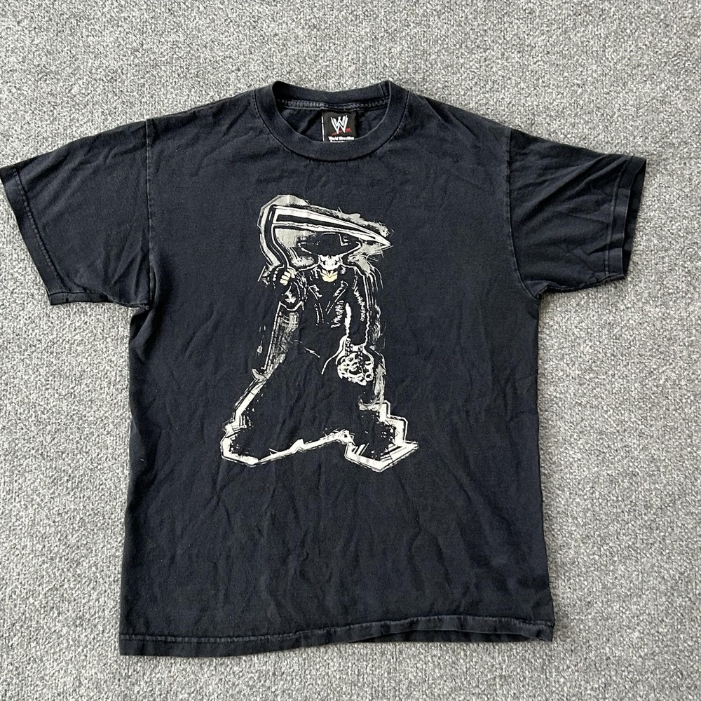 Vintage Undertaker Shirt Mens Medium Black WWE Wrestling Death Waits No Man Tee